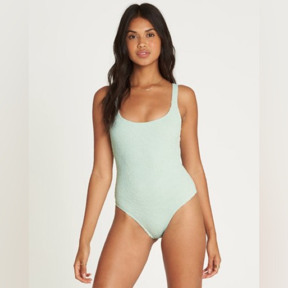 Billabong Mint Green Scoop Neck One-Piece Swimsuit